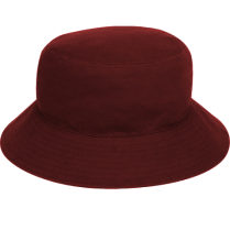 Big Size (61-64cm) Ruby Red Bucket Hat (Plain w/ Adjustable Sweatband)